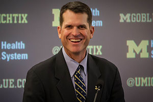 Jim Harbaugh via Wikipedia