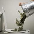 money down the drain