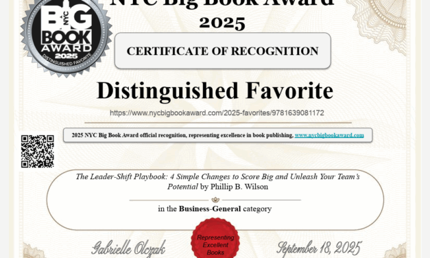Award Recognition: Phillip B. Wilson’s The Leader-Shift Playbook