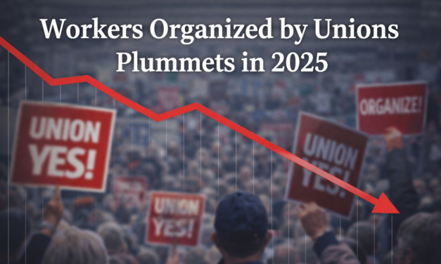 HEADLINE: Workers Organized by Unions Plummets in 2025